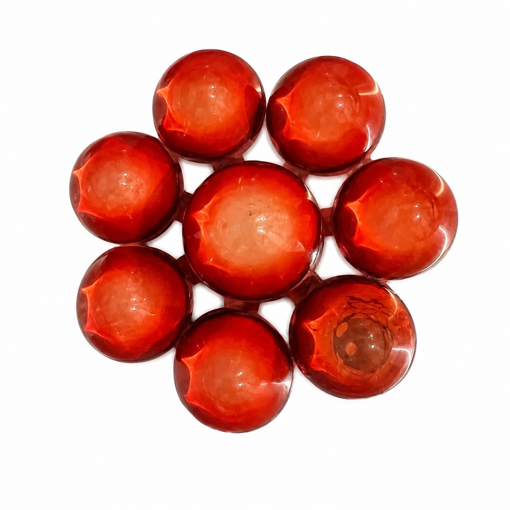 Vtg 1940s Nicholas Barbieri Red Lucite Gumdrop Brooch Patent 2270210 Rare